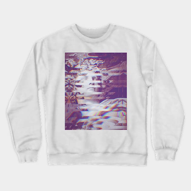 Abstract Glitch Statue Of David ††† Nihilist Aesthetic Design Crewneck Sweatshirt by DankFutura